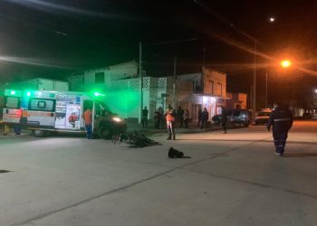 Mujer con severas heridas tras un choque
