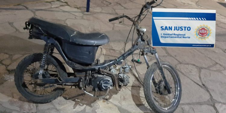 Secuestraron una moto con número de motor limado