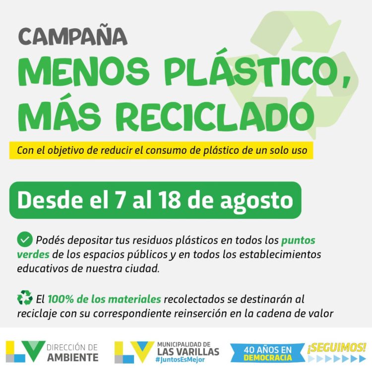 Campaña “Menos plástico, más reciclado”