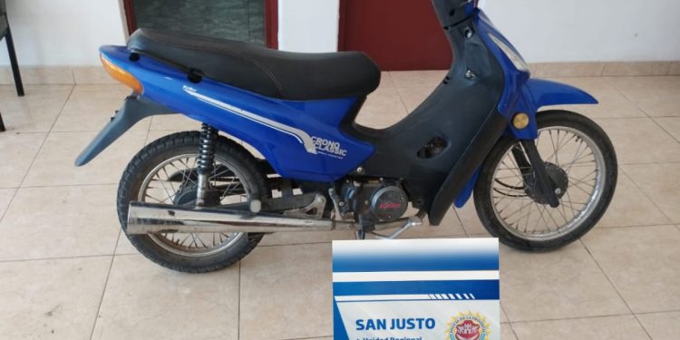 S. M. Laspiur: fue a registrar la moto y tenía pedido de secuestro por robo