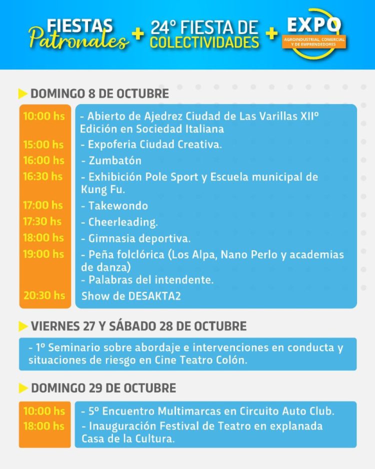 Presentación de actividades por las Fiestas Patronales de la ciudad