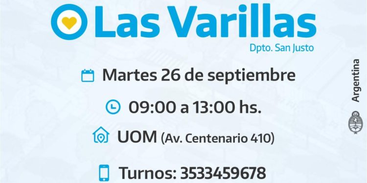 Este martes, operativo de PAMI y ANSES en Las Varillas