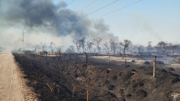 Ocurre ahora: incendio de gran magnitud en el Monte de Las Varillas