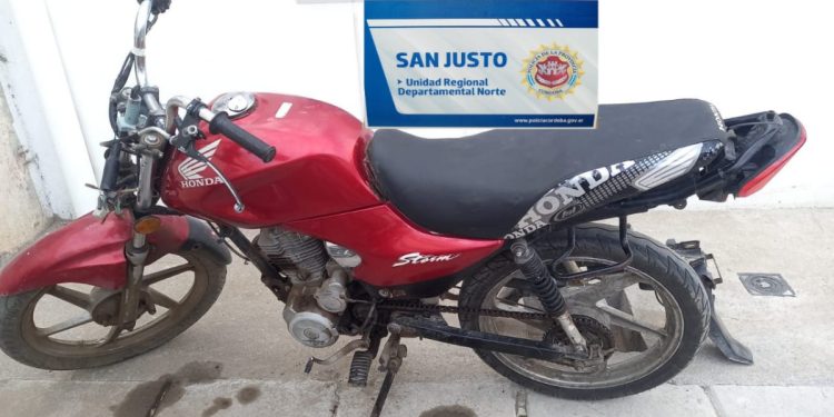 Recuperaron moto sustraida y detuvieron al presunto ladrón
