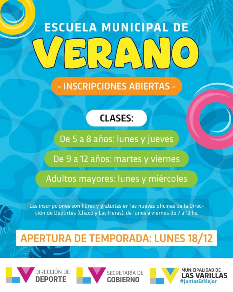 Apertura de inscripciones para la Escuela Municipal de Verano