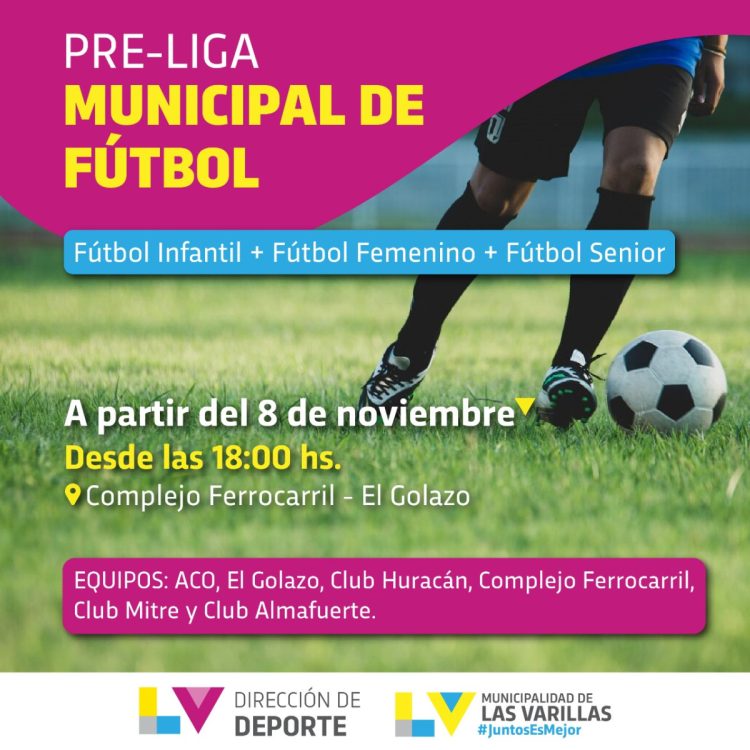 Comienzo de  la Pre Liga Municipal de Fútbol