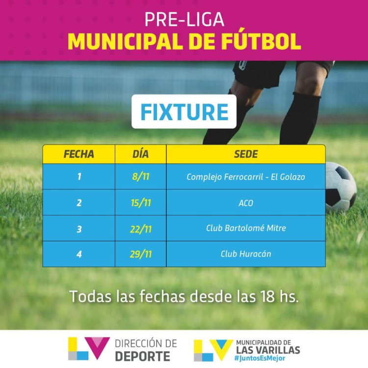 Comienzo de  la Pre Liga Municipal de Fútbol