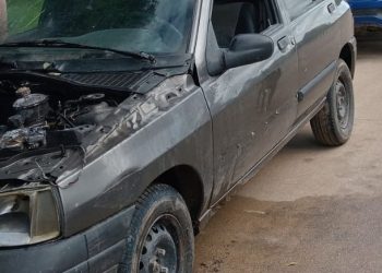 Incendio de un auto en Sacanta