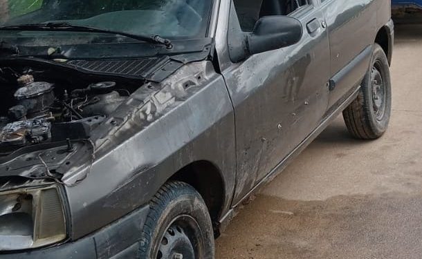 Incendio de un auto en Sacanta