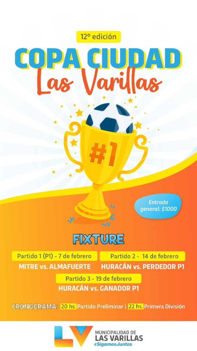 Presentaron la edición 2024  de la Copa Ciudad de Las Varillas