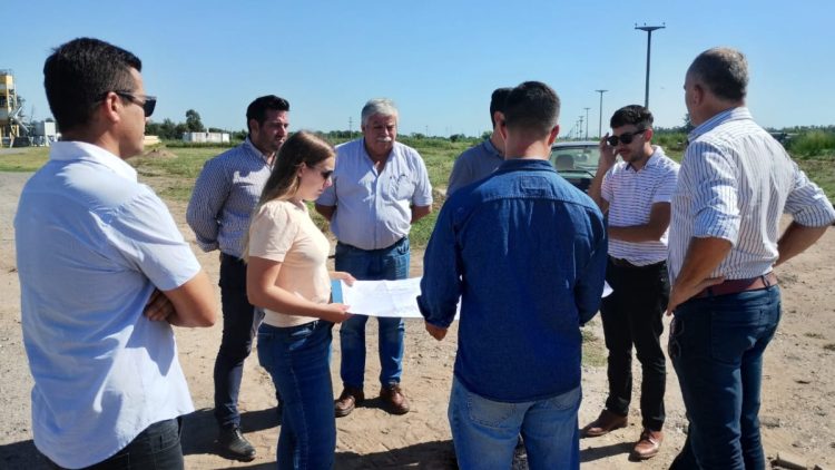 Inspección de  obras en el futuro Parque Industrial de Las Varillas