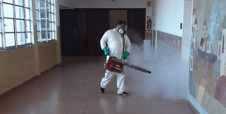 Desinfección de escuelas para la vuelta del ciclo lectivo 2024