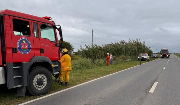 Despiste de camioneta sobre RN 158