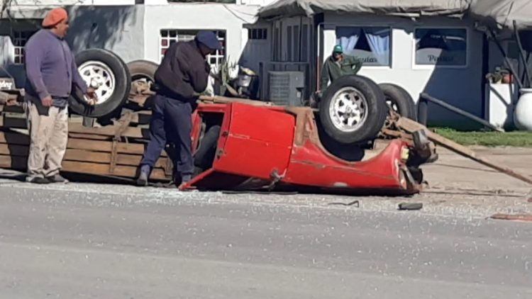 Accidente en Ruta 13, en el  ingreso este de la ciudad