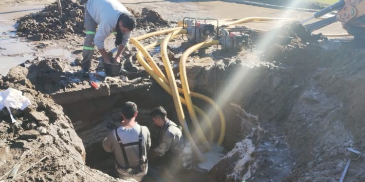 Rotura de un caño de agua