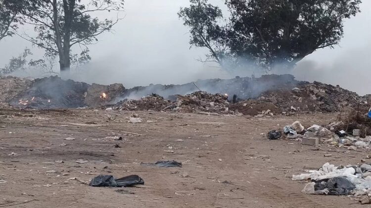 Incendio en basural norte