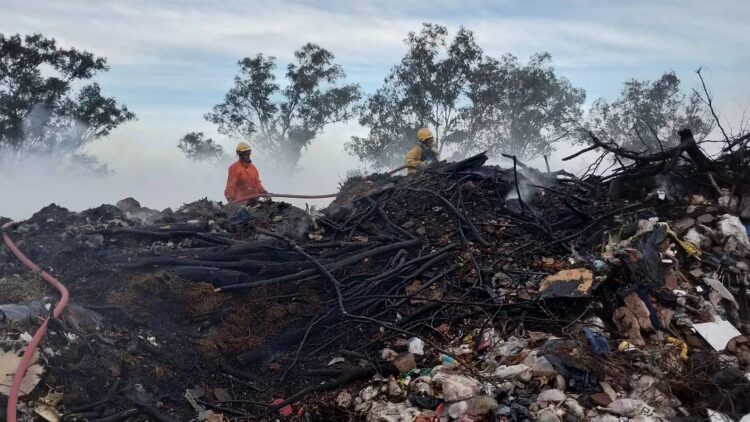 Incendio en basural norte