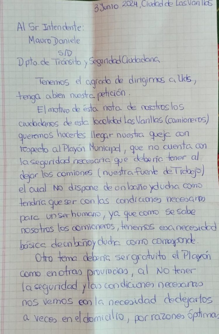 Planteos por el funcionamiento  del Playón de Camiones de la Av de Circunvalación