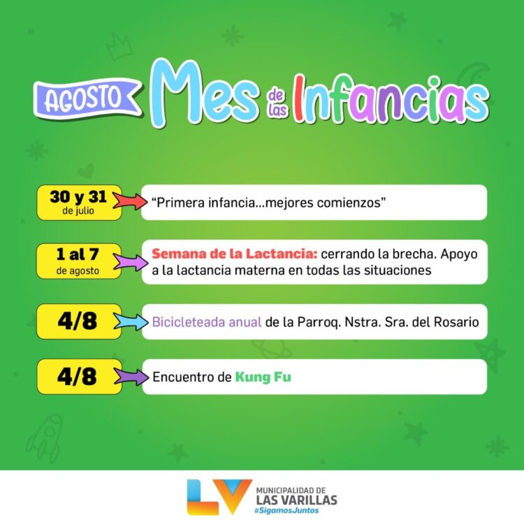 Actividades programadas para el mes de las Infancias