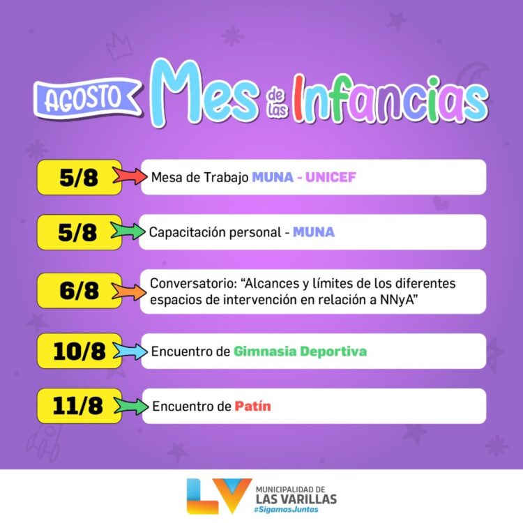 Actividades programadas para el mes de las Infancias