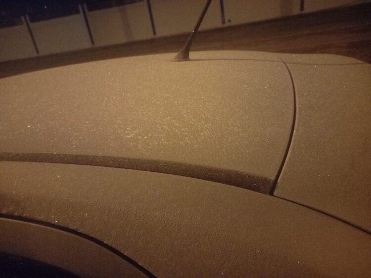 No fue nieve pero casi…