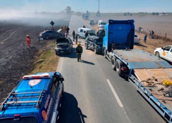 Choque múltiple en la RN 158 dejó como saldo 3 heridos
