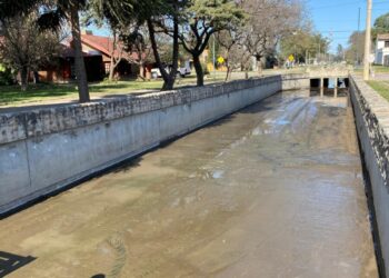 El municipio realiza la limpieza en el canal central