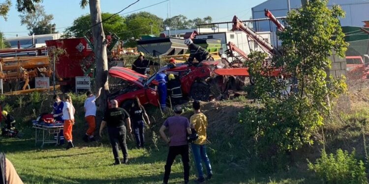 Un automovilista despistó en la RN 158 en el acceso norte de la ciudad