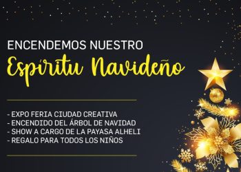 Encendido de arbolito de navidad y entrega de juguetes