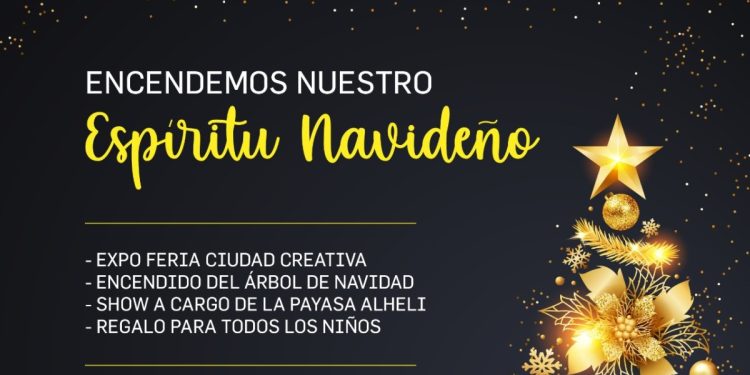 Encendido de arbolito de navidad y entrega de juguetes