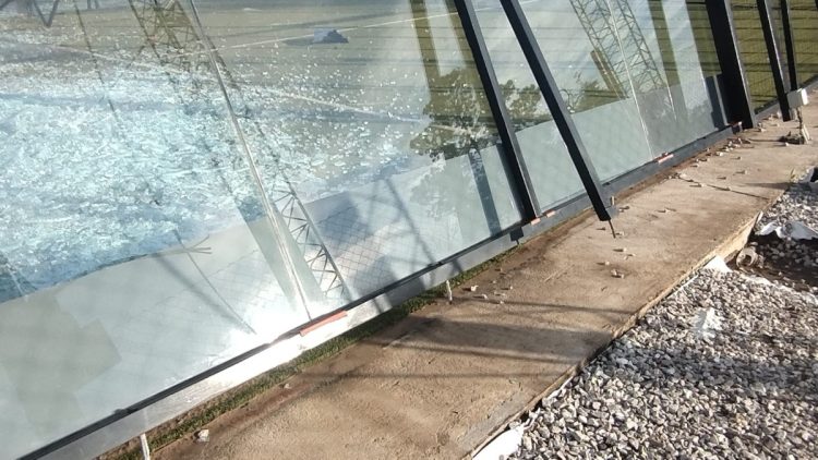 Temporal: severos daños en las canchas de pádel del Huracán