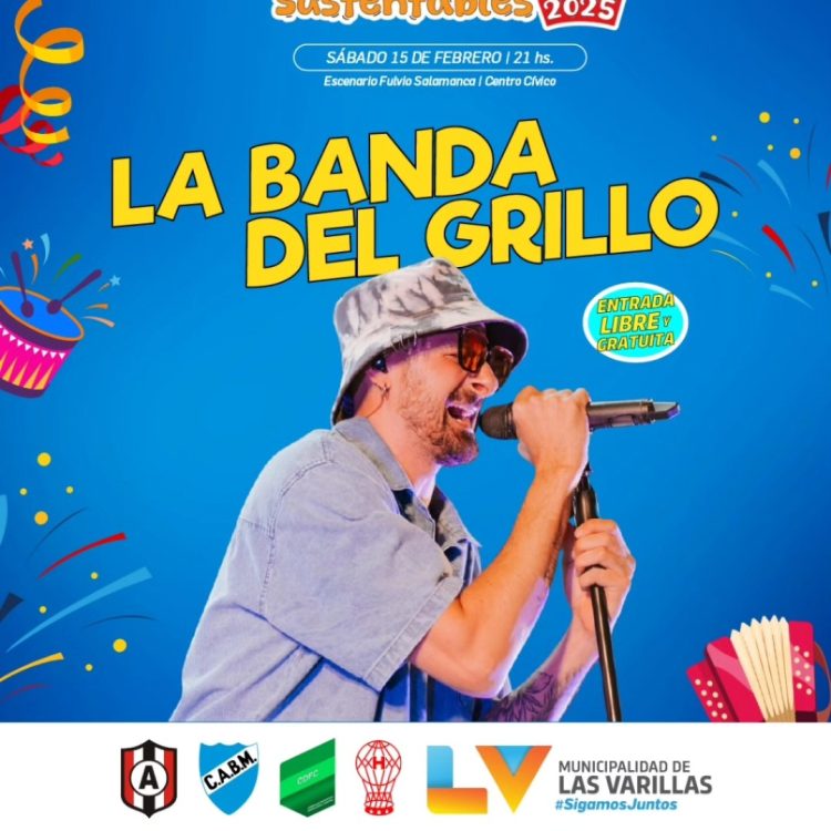 La Banda del Grillo y Dani Guardia los números centrales de los carnavales de Las Varillas
