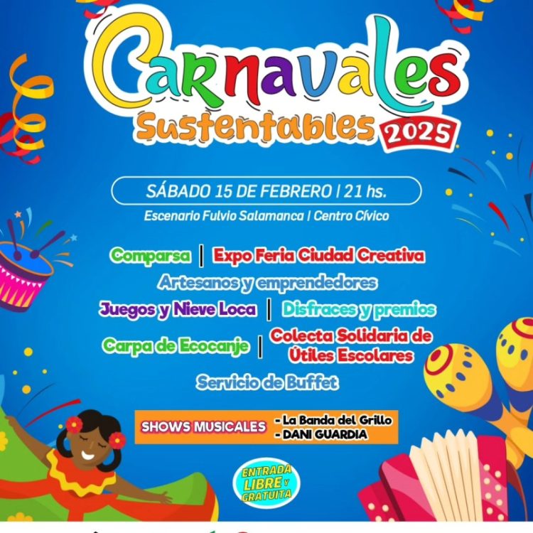La Banda del Grillo y Dani Guardia los números centrales de los carnavales de Las Varillas