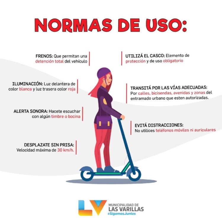Comenzará a regir la reglamentación para el uso de monopatines eléctricos