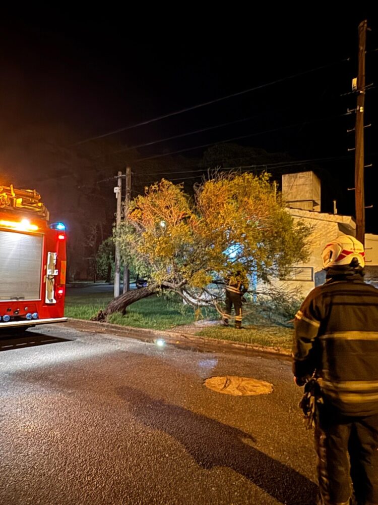 Temporal azotó la ciudad en la noche del miércoles
