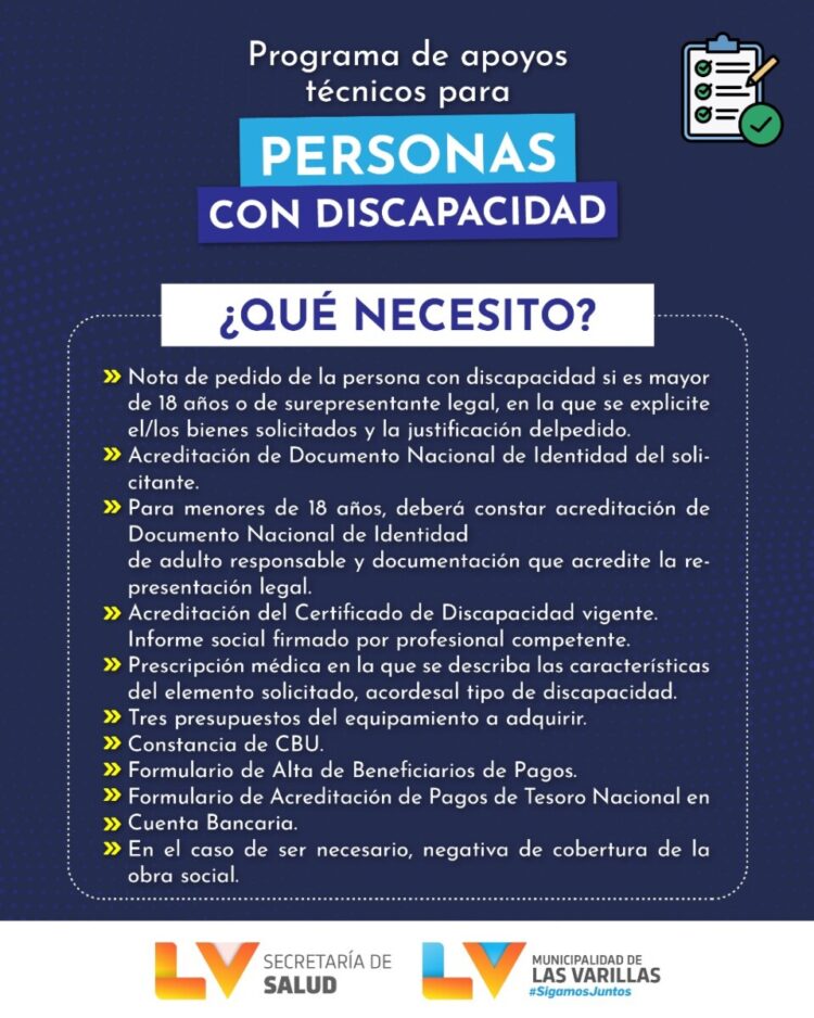 Programas de apoyo para personas con discapacidad