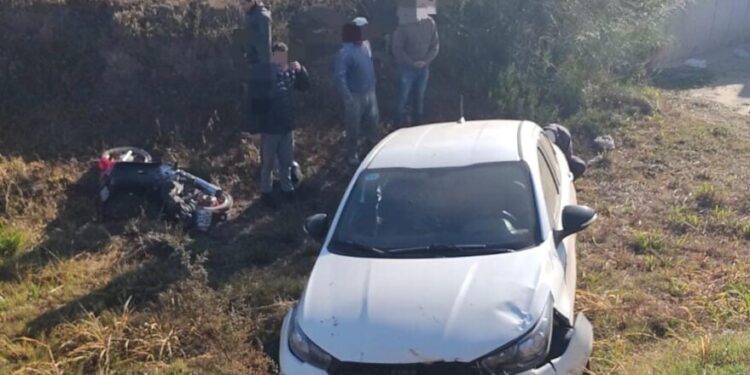 Pozo del Molle: motociclista sufrió graves heridas en accidente de tránsito