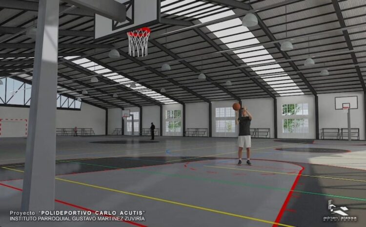 Así será el polideportivo del Instituto Gustavo Martínez Zuviria
