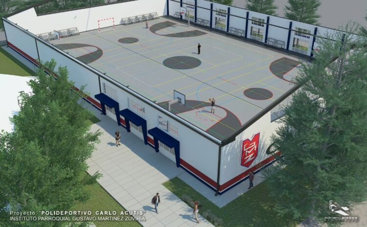 Así será el polideportivo del Instituto Gustavo Martínez Zuviria