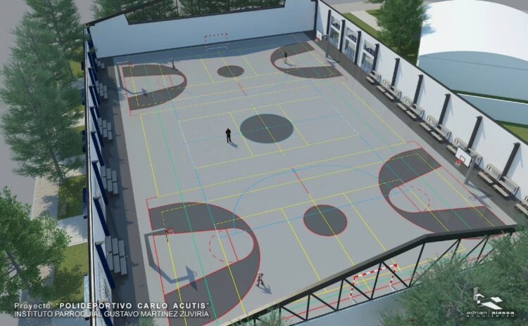 Así será el polideportivo del Instituto Gustavo Martínez Zuviria