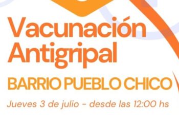 Operativo de vacunación antigripal en barrio Pueblo Chico