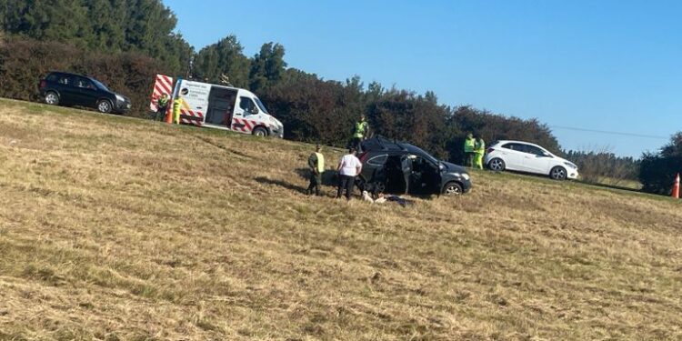 Los papás de Leandro Bolmaro sufreron un accidente en la Ruta 9. Están fuera de peligro.