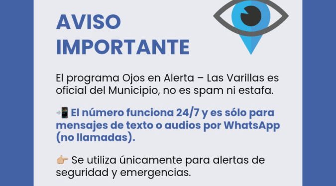 El Programa Ojos en Alerta es una iniciativa oficial y no un spam o estafa