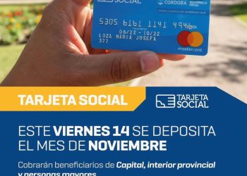 Este viernes estará depositado el monto de noviembre de la Tarjeta Social