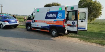 Nuevo accidente entre motos en Ruta 158 con un herido grave