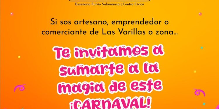 Convocan a artesanos, emprendedores y comerciantes a sumarse a los Carnavales 2026