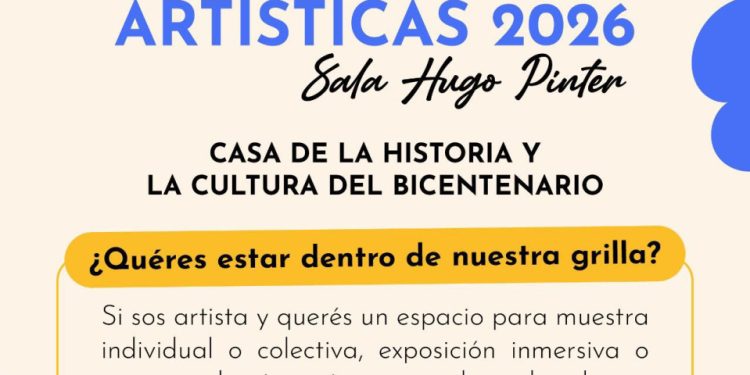Abrió convocatoria a artistas para la grilla de muestras de 2026