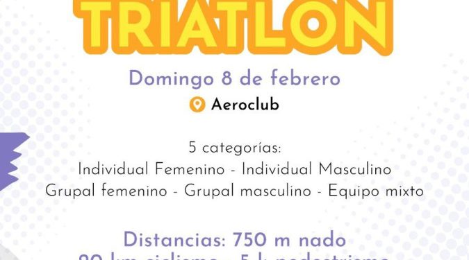 Este domingo, triatlón en el Aeroclub