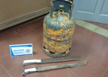 Sacanta: detienen a hombre que amenazó a otro con un machete