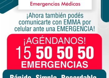 EMMA agrega un número celular para emergencias